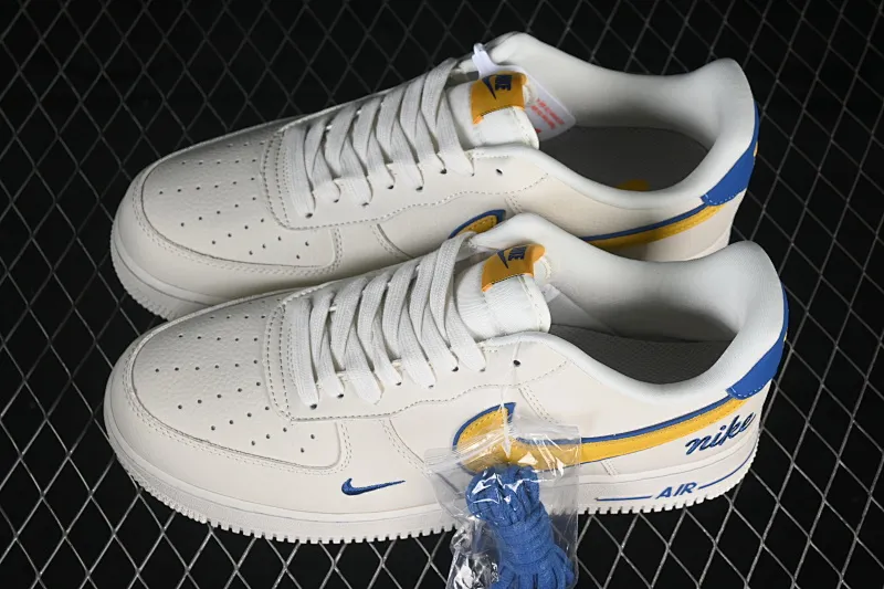 All categories Nk Air Force 1 Air Force series Nk Air Force 1 Low Air Force low-top Nike Air Force 1'07 Low Yellow and blue contrast Air Force 1 low-top casual sneakers FV3694-112